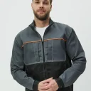 Куртка Волна (35% хл.65% пэ), серый/черный