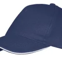 Бейсболка Long Beach, темно-синяя с белым