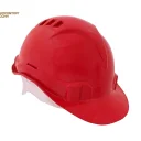 Каска защитная ЕЛАНПЛАСТ ЕВРОПА красная (ленточное оголовье)