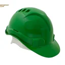 Каска защитная ЕЛАНПЛАСТ ЕВРОПА зеленая (ленточное оголовье)