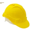 Каска защитная ЕЛАНПЛАСТ ЕВРОПА желтая (ленточное оголовье)