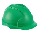 Каска защитная ЭТАЛОН с храповым механизмом зеленая (Минпромторг) (продажа 10 шт./мешок)