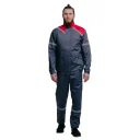 Костюм антистатический ГИДРА-2, куртка/полукомбинезон, цвет: серый/красный (Минпромторг)