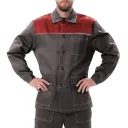 Костюм мужской "Дамаск" летний Т.СЕРЫЙ/КРАСНЫЙ