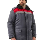 Куртка зимняя "УРАЛ" цвет: т.серый/красный