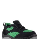 Полуботинки ВЕКТОР ПУ/ТПУ, мет.подносок, текстиль, цвет: черный/зеленый УЦЕНКА