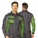 Костюм мужской "Бренд 2 2020" тёмно-серый/зелёный (куртка и полукомбинезон)