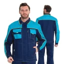 Костюм мужской "Бренд 2 2020" тёмно-синий/бирюза (куртка и полукомбинезон)
