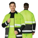 Костюм мужской летний "Спектр 2М" лимонный/чёрный 3 класса сигнальной защиты (куртка и полукомбинезон)