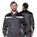 Костюм мужской "Профессионал 1" серый/чёрный (куртка и брюки)