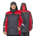 Костюм мужской утеплённый "Бренд К" тёмно-серый/красный