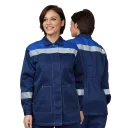 Костюм женский "Пантеон" синий/василёк (куртка и брюки)