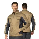 Куртка мужская летняя "Люкс" бежевый/серый/серый со светоотражающим кантом