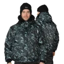 Куртка мужская утеплённая с капюшоном "Альфа" КМФ город серый