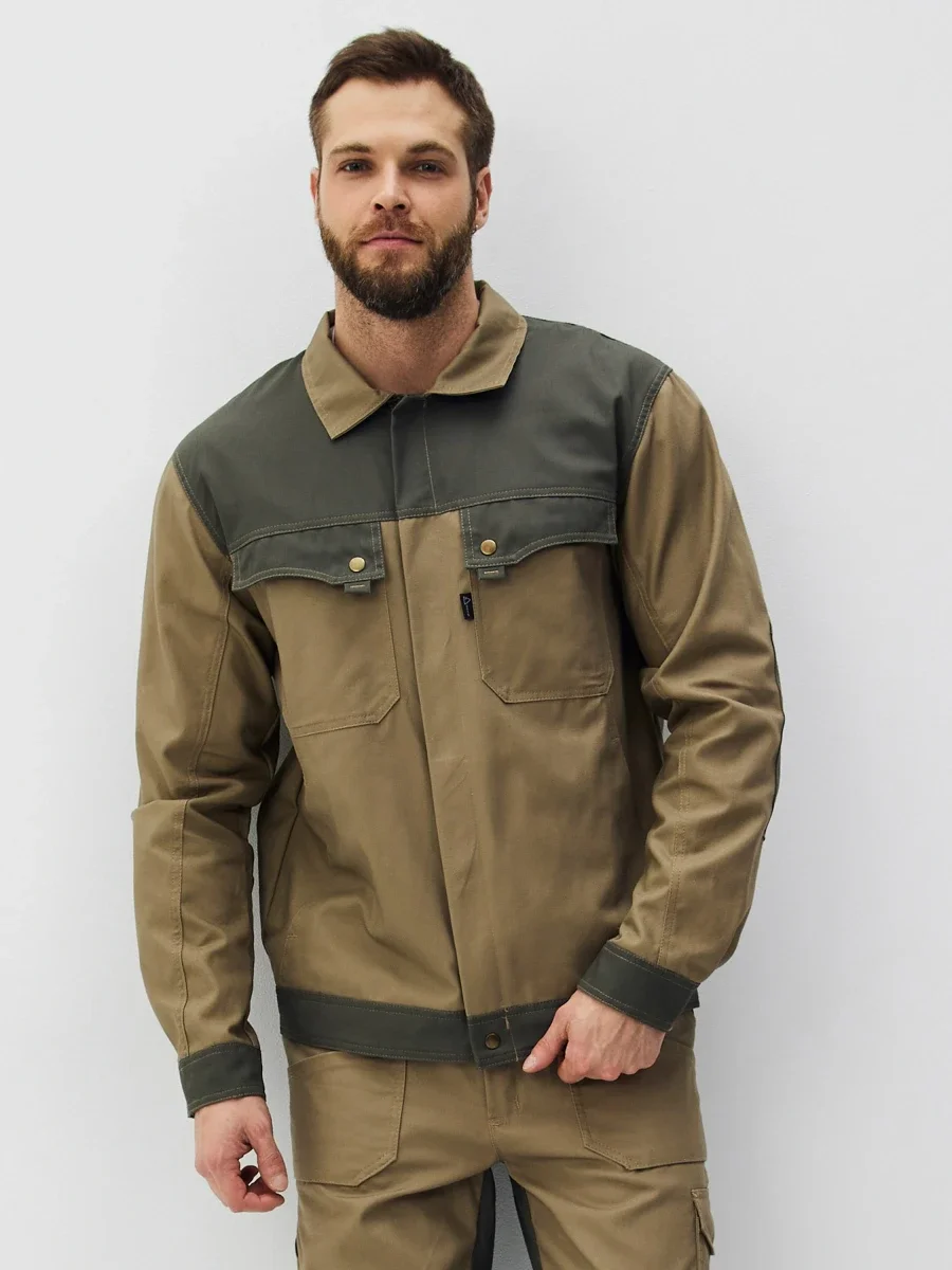 Куртка Канзас (тк.100% хлопок), бежевый/хаки - фото 3