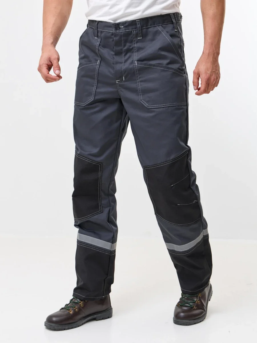 Брюки Агат (тк.35% хлопок, 65% пэ), серый - фото 1