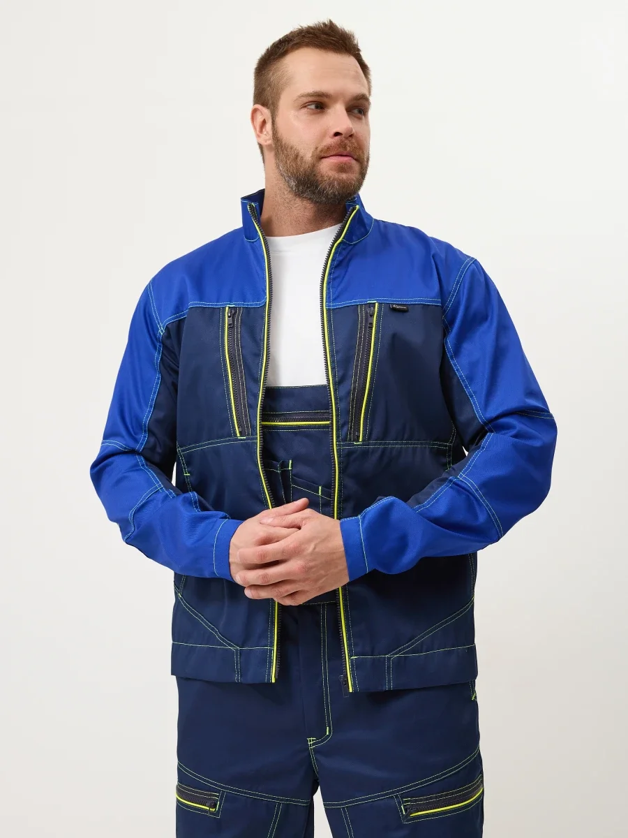 Куртка Волна-33 (35% хл.65% пэ), синий/васильковый - фото 11