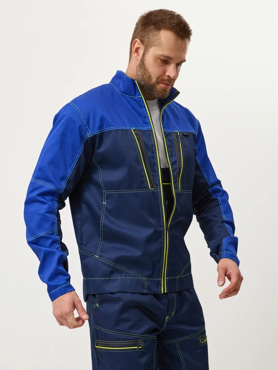 Куртка Волна-33 (35% хл.65% пэ), синий/васильковый - фото 13