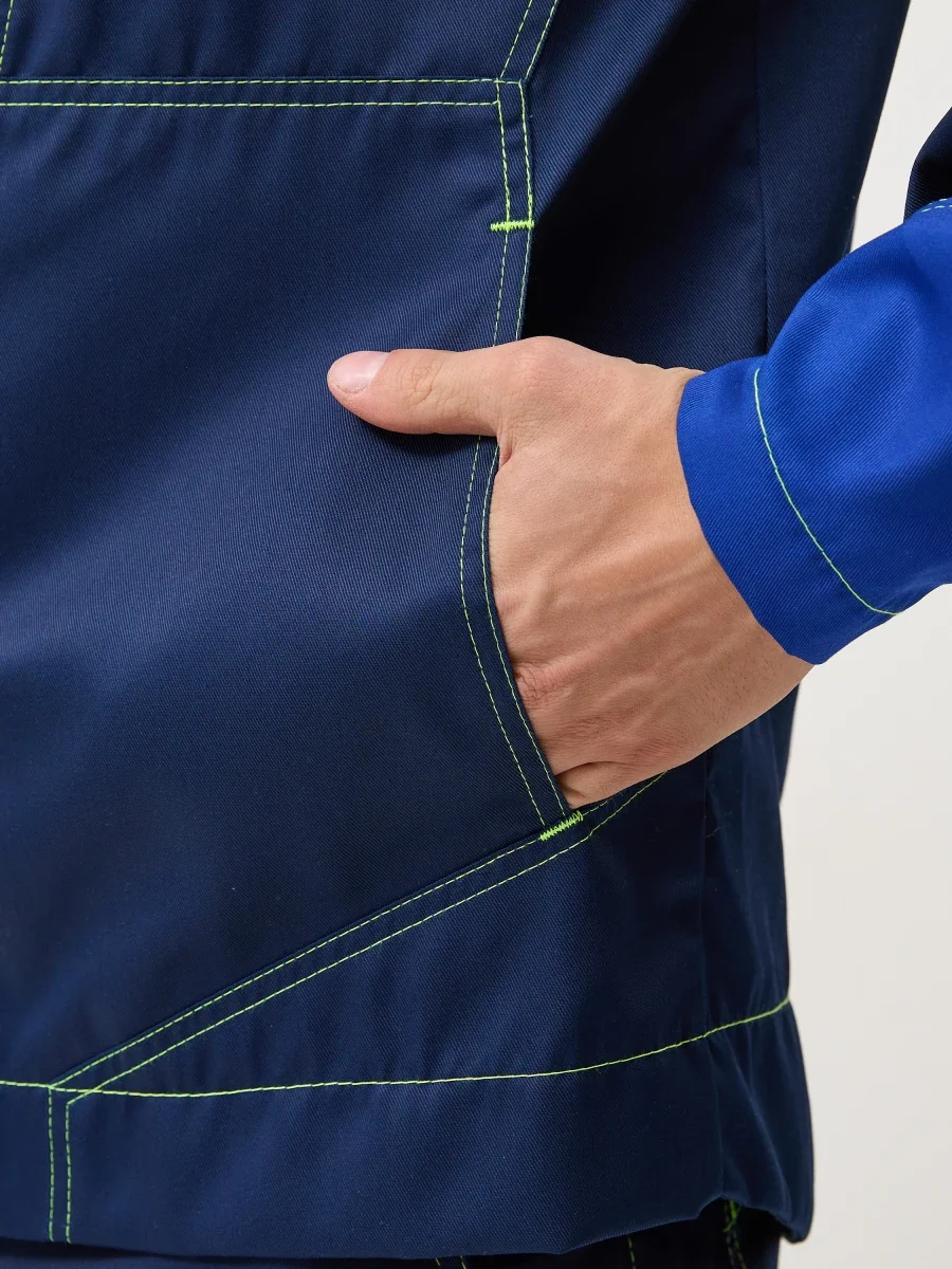 Куртка Волна-33 (35% хл.65% пэ), синий/васильковый - фото 5