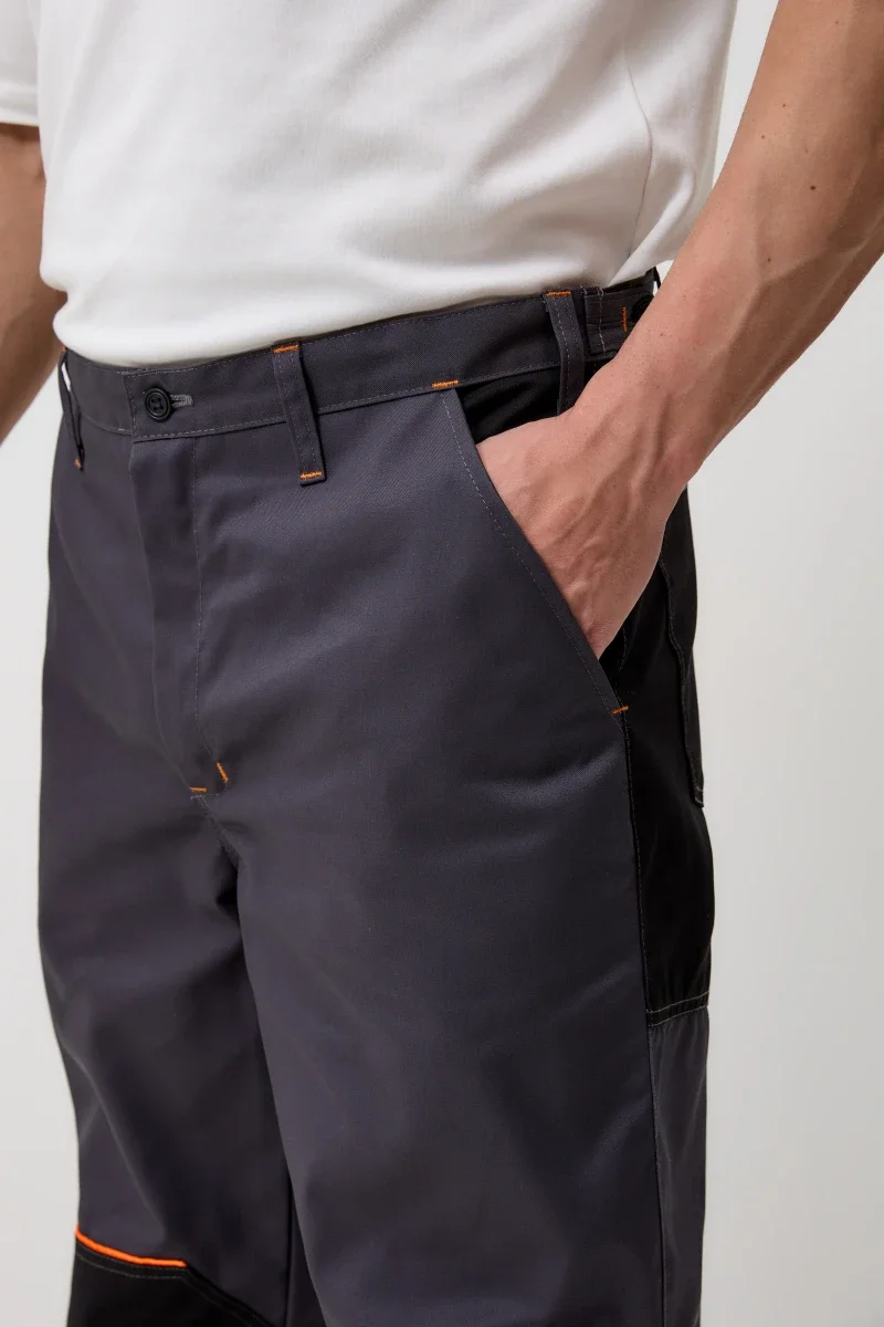 Брюки Волна-2 (35% хлопок, 65% пэ), серые/черный - фото 6