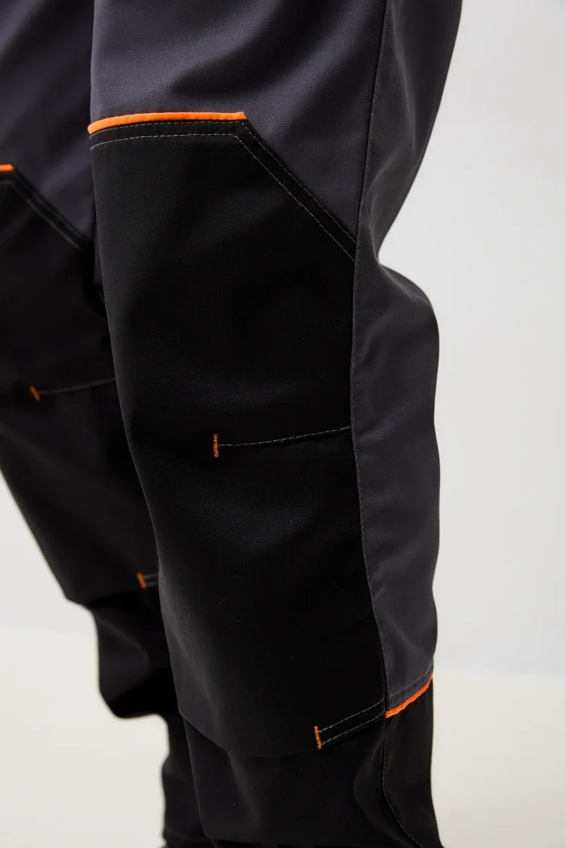 Брюки Волна-2 (35% хлопок, 65% пэ), серые/черный - фото 8