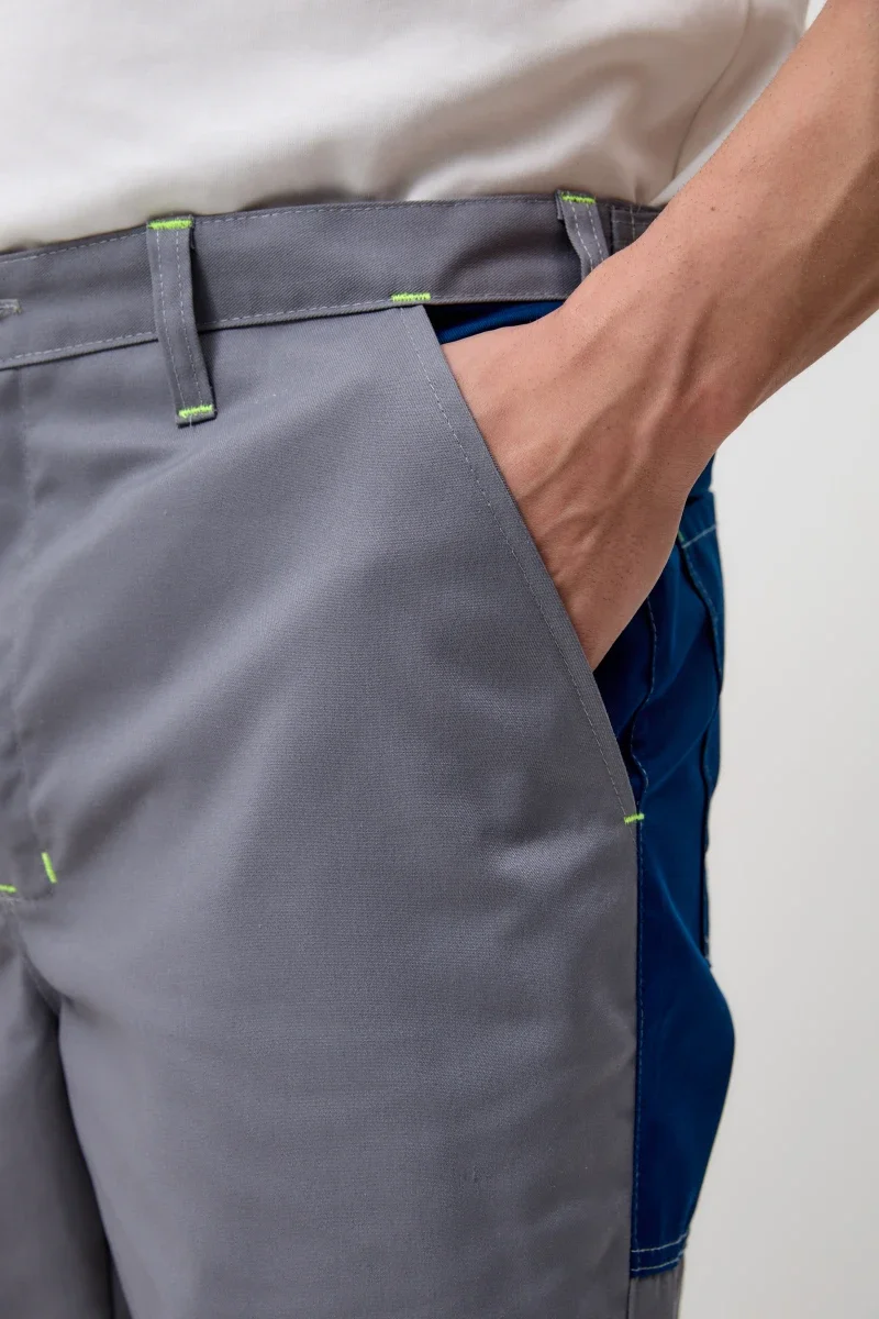 Брюки Волна-2 (35% хлопок, 65% пэ)), серые/синий - фото 7