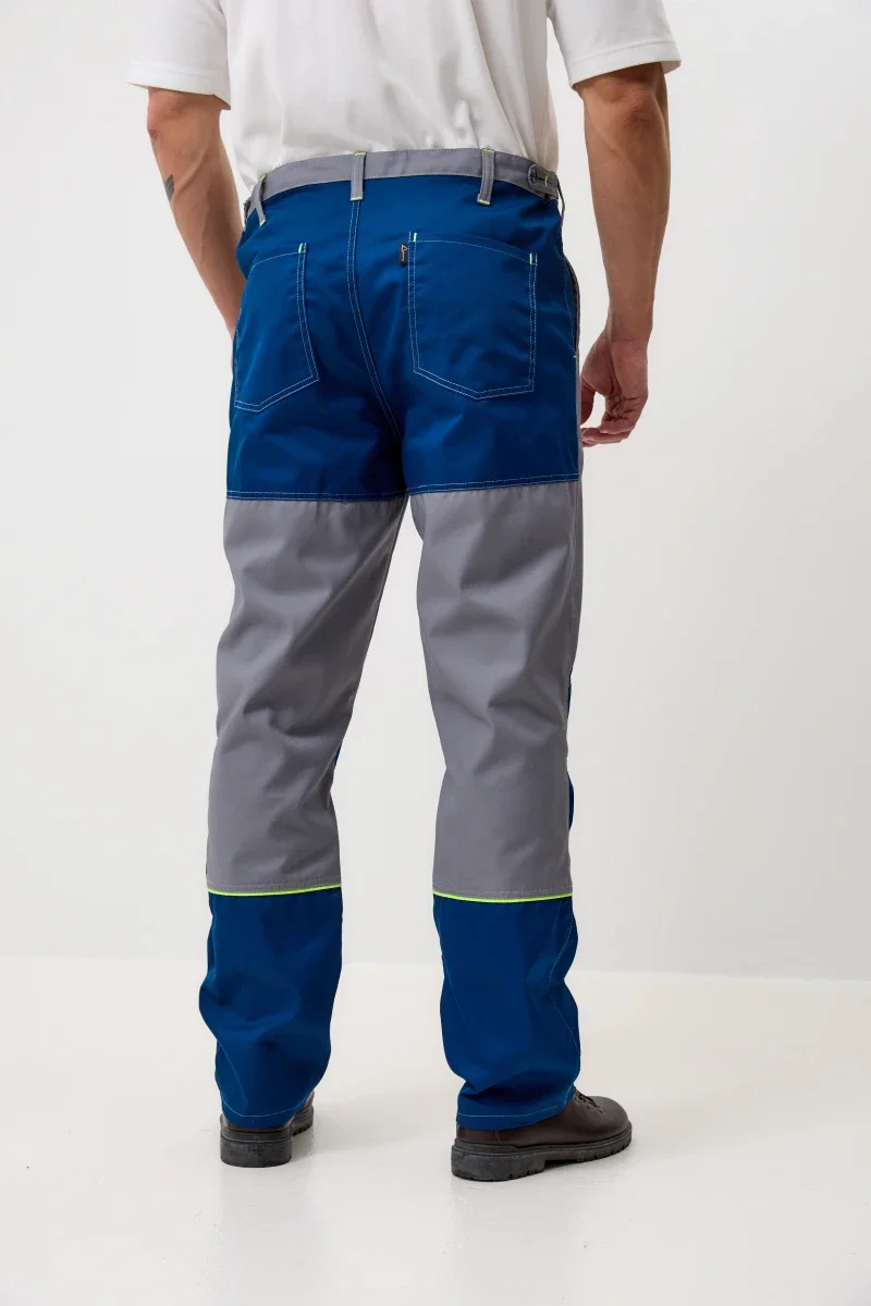 Брюки Волна-2 (35% хлопок, 65% пэ)), серые/синий - фото 9