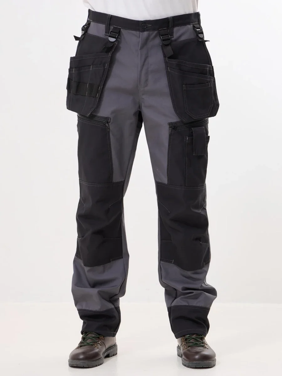 Брюки Крафт (тк. 60% хл 40% пэ), черный/серый - фото 1