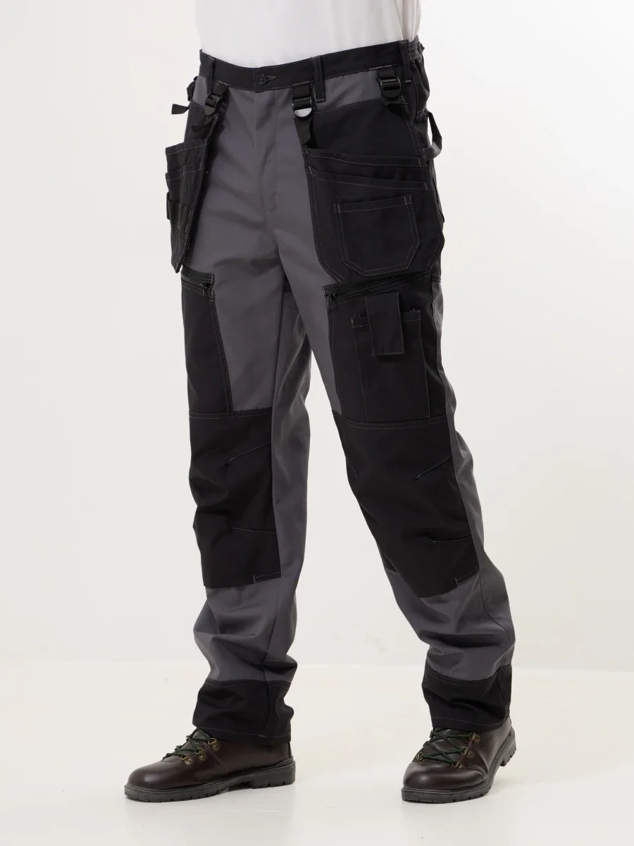 Брюки Крафт (тк. 60% хл 40% пэ), черный/серый - фото 3