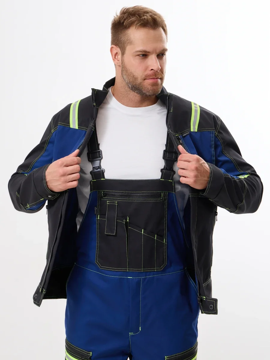 Куртка Эксперт-2 (35% хл.65% пэ), синий/черный - фото 6