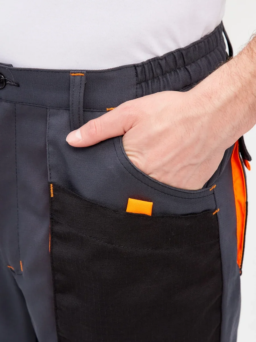 Брюки Босфор (тк.100% хлопок), серый/черный - фото 15