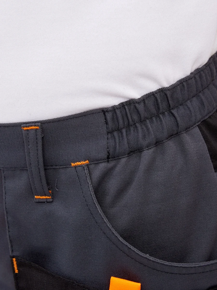 Брюки Босфор (тк.100% хлопок), серый/черный - фото 16