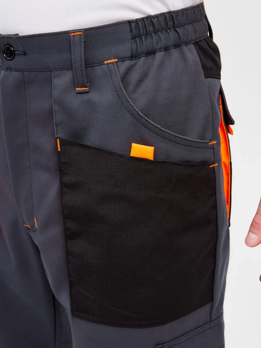 Брюки Босфор (тк.100% хлопок), серый/черный - фото 17