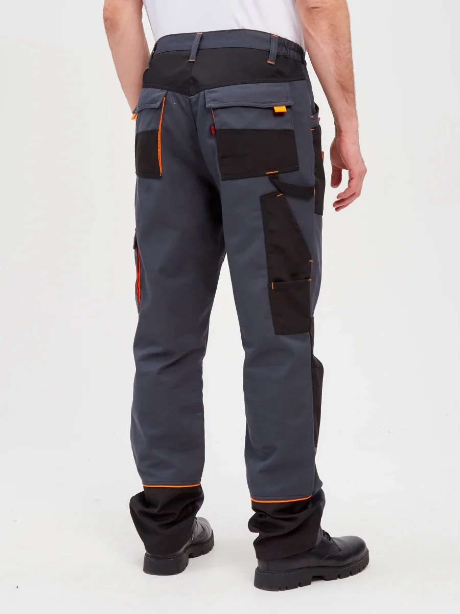 Брюки Босфор (тк.100% хлопок), серый/черный - фото 29