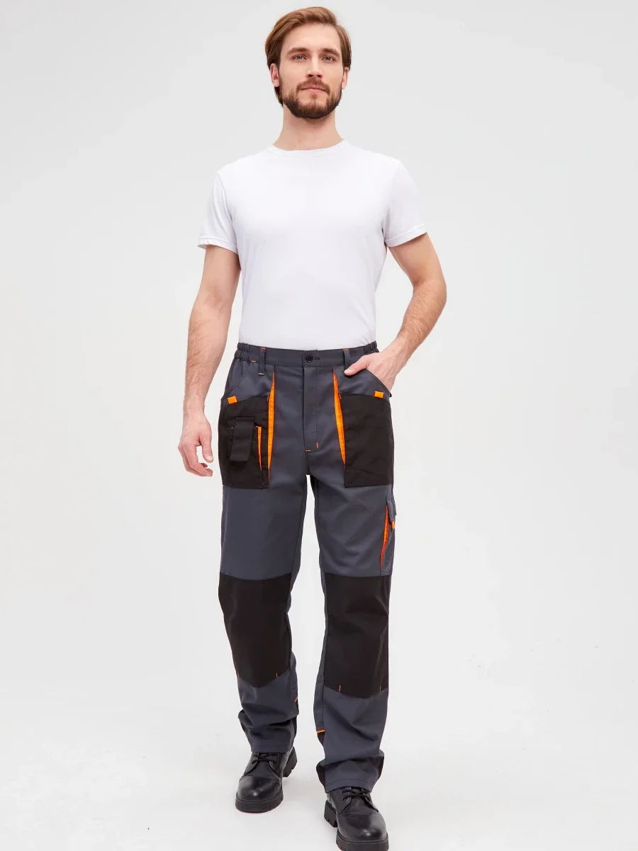 Брюки Босфор (тк.100% хлопок), серый/черный - фото 3