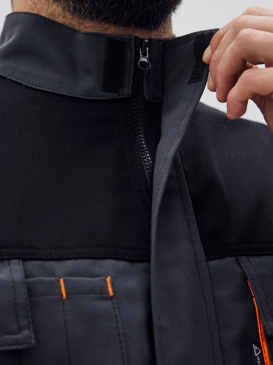 Куртка Босфор (тк.100% хлопок), серый/черный - фото 4