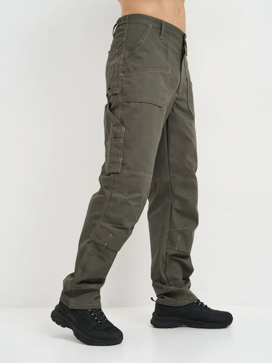 Брюки Канзас (тк.100% хлопок), хаки - фото 13