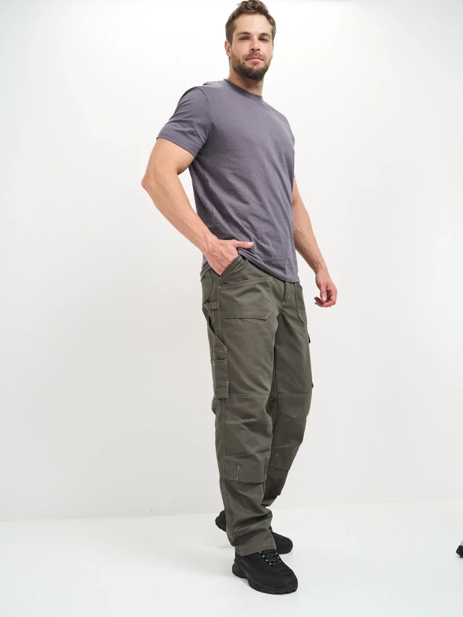 Брюки Канзас (тк.100% хлопок), хаки - фото 7