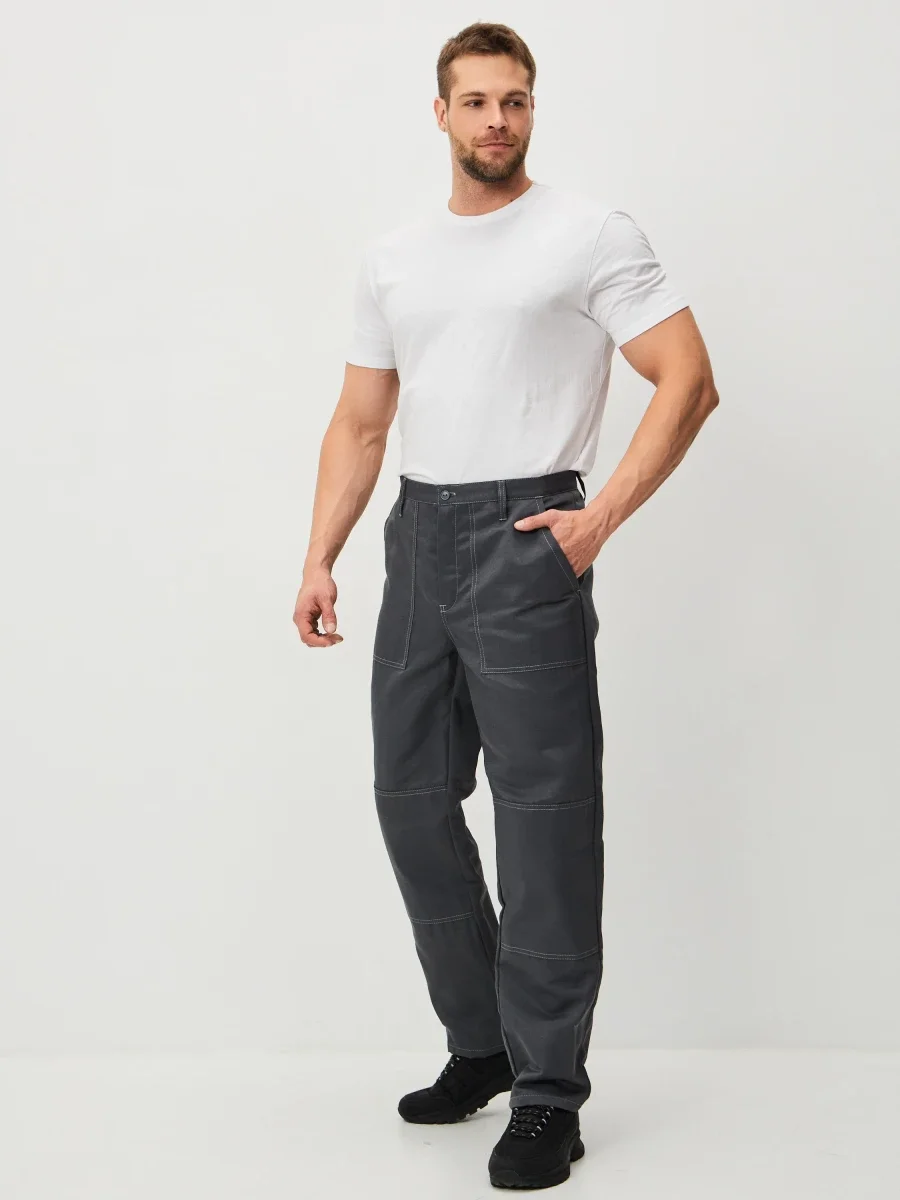 Брюки Балтика (тк.35% хлопок, 65% пэ), серые - фото 3