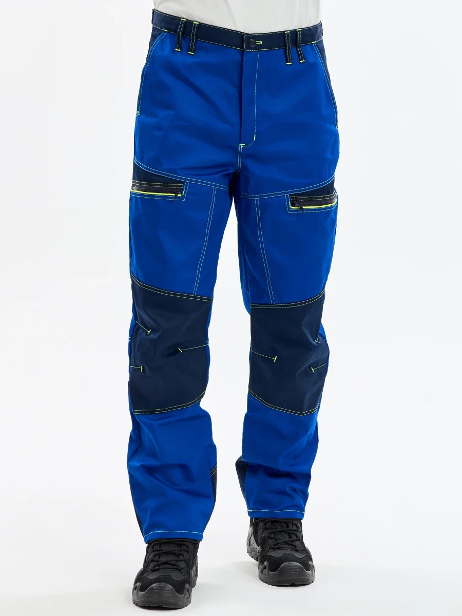 Брюки Волна-3 (тк.35% хлопок, 65% пэ), васильковый/синий - фото 16