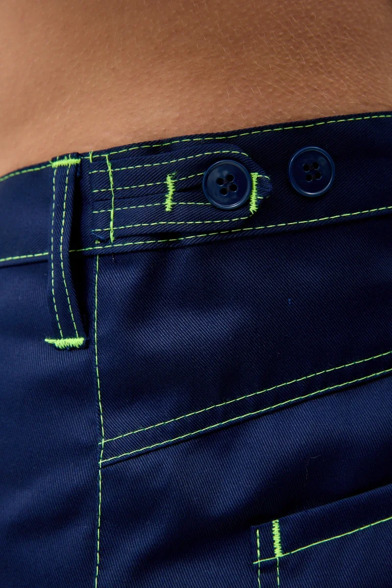 Брюки Волна-33 (тк.35% хлопок, 65% пэ), синий/васильковый - фото 11