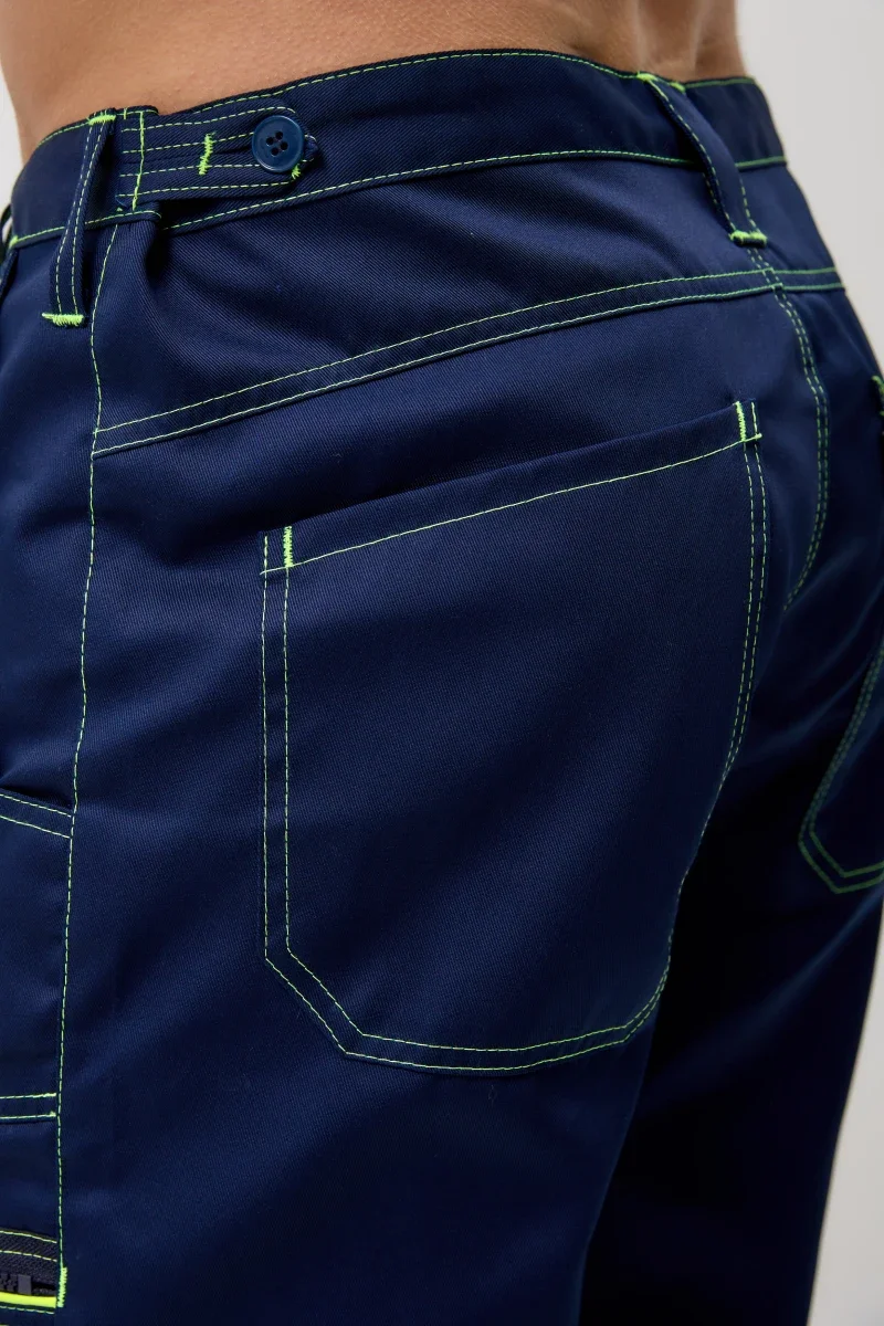 Брюки Волна-33 (тк.35% хлопок, 65% пэ), синий/васильковый - фото 7