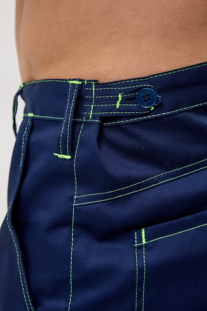 Брюки Волна-33 (тк.35% хлопок, 65% пэ), синий/васильковый - фото 8