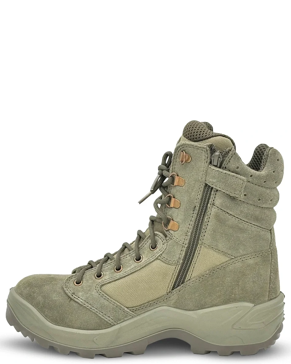 Ботинки с высокими берцами "ТЕРРА", нат.кожа/текстиль, цвет: хаки - фото 3