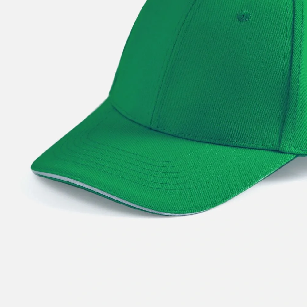 Бейсболка Buffalo, ярко-зеленая с белым - фото 7