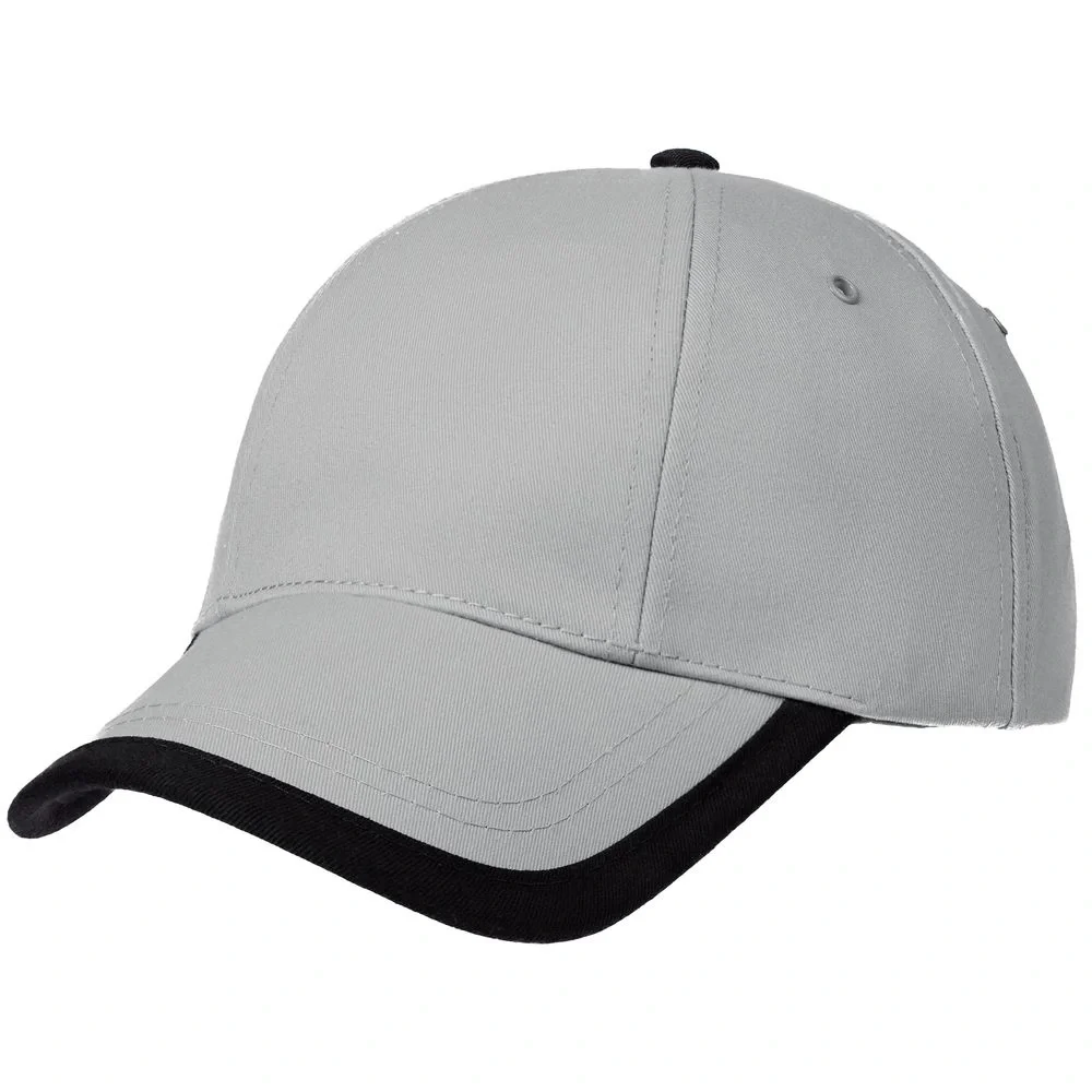 Бейсболка Honor, серая с черным кантом - фото 1