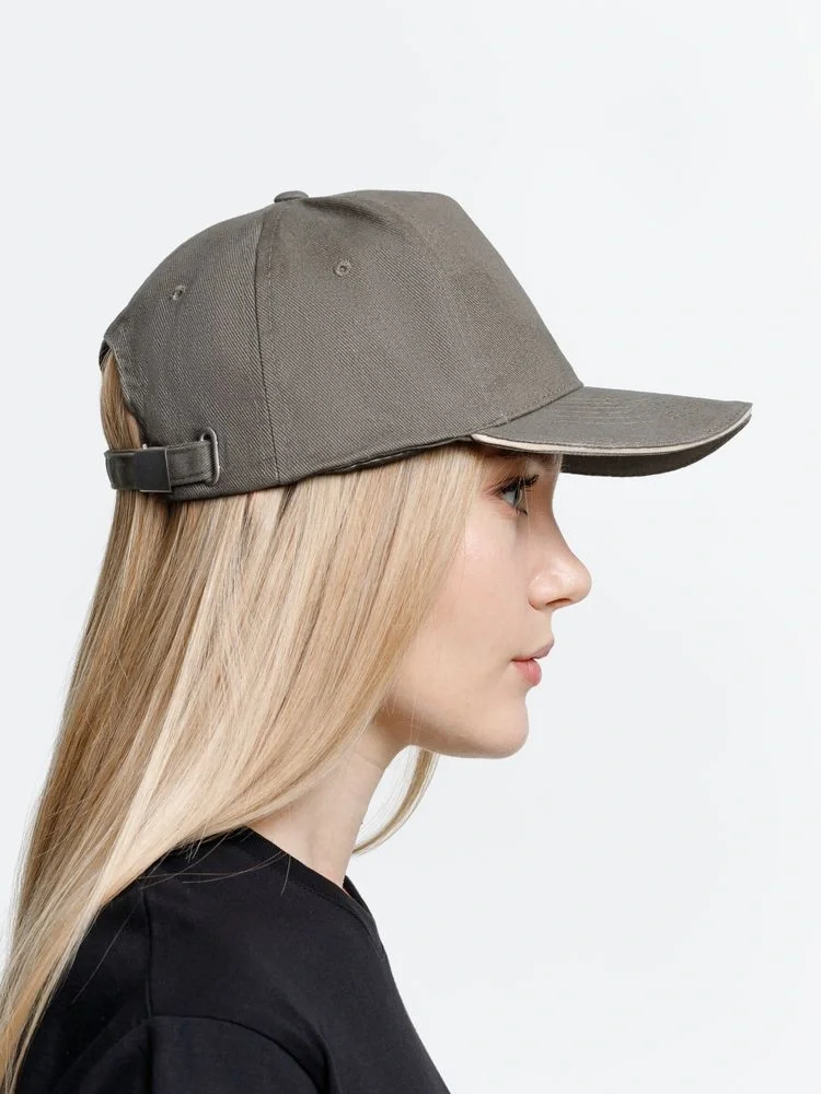 Бейсболка Long Beach, хаки с бежевым - фото 13