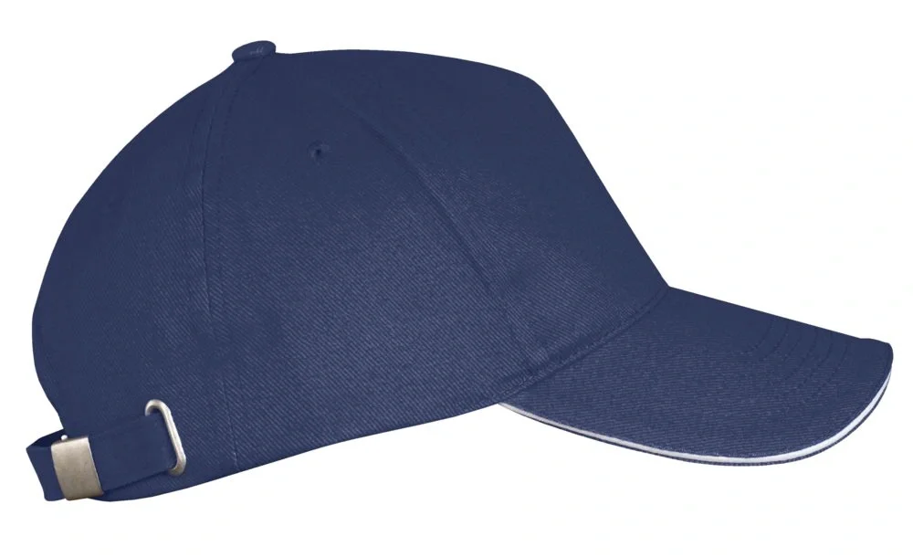 Бейсболка Long Beach, темно-синяя с белым - фото 5