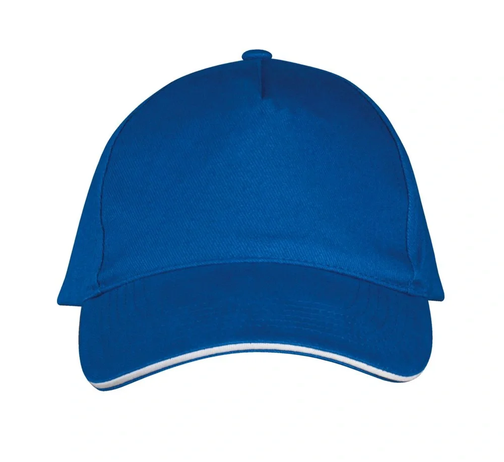 Бейсболка Long Beach, ярко-синяя с белым - фото 3