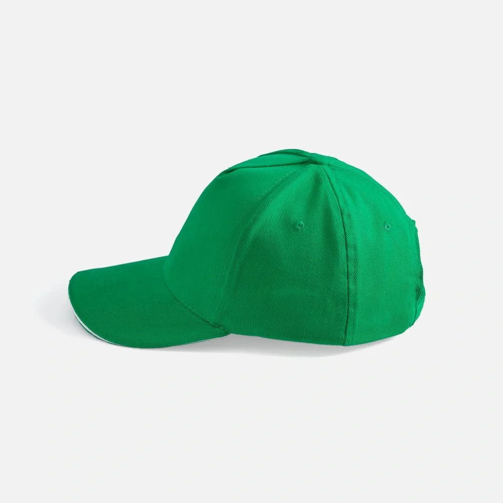 Бейсболка Long Beach, ярко-зеленая с белым - фото 10